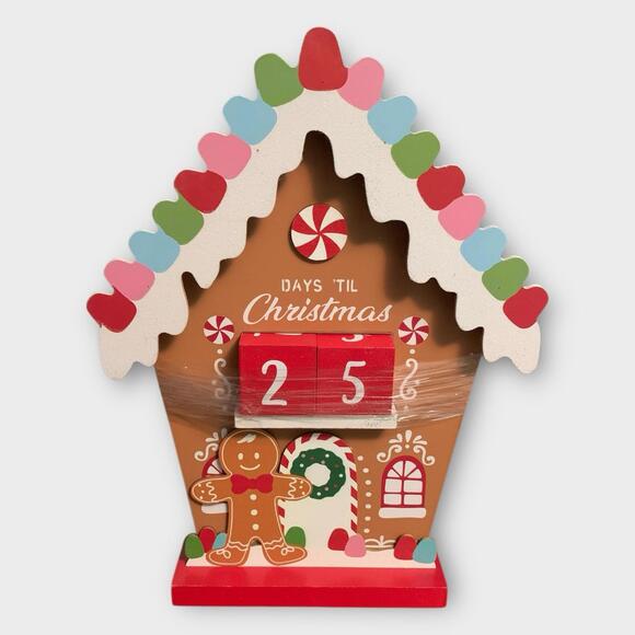 Other - Christmas Gingerbread House Pastel Shelf Count Down Till Christmas Sign Holiday